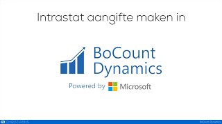 Intrastat aangifte maken in BoCount Dynamics