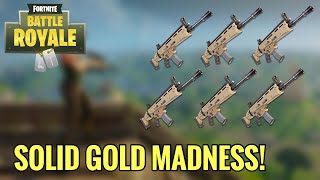 Solid Gold Madness! 17 Kill Gameplay - Fortnite Battle Royale Gameplay
