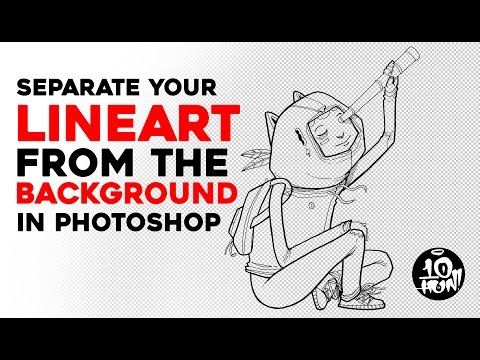 Separate Line Art from Background - Photoshop Tutorial