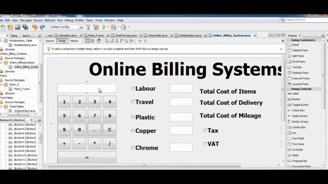 simple java program for billing system