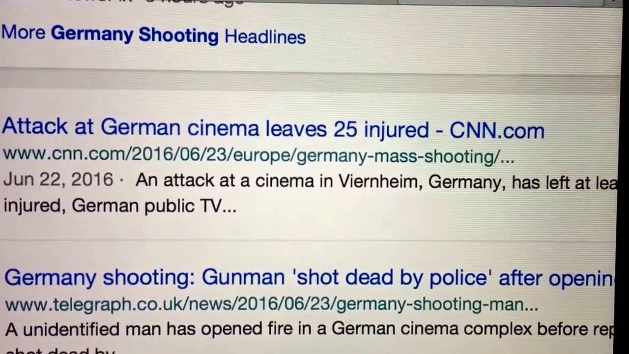 Update: German Gunman Shot Dead, no one injured? palestinians killed