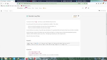 [李拜六][leetcode 力扣][Amazon][20][Arrays and Strings][Reorder Log Files]