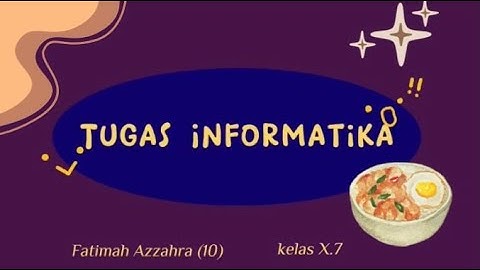 TUGAS INFORMATIKA MEMBUAT VIDEO HOBI (MEMASAK)