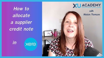 How to allocate a credit note in Xero