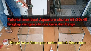 Price of 5mm glass for aquarium size 65x30x40