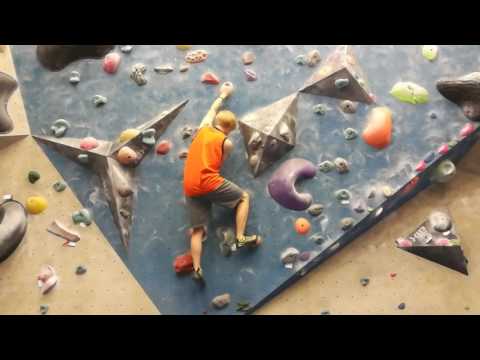 Climbing a 6a boulder problem