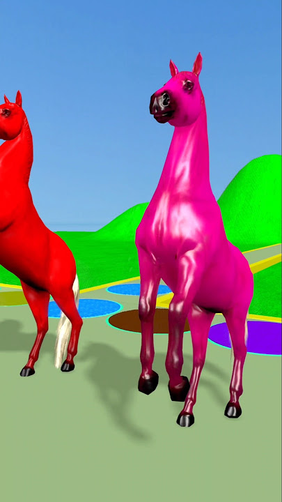 How One Horse Transforms To Five Colorful Horses 🐎