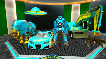 Excavator Robot Car Game – Elephant Robot Games 3d **  Android  Gameplay