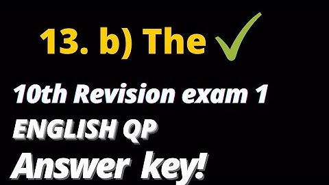 10th english answer key | Revision exam 1 | 2022 | pdf in description box