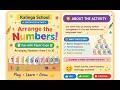 🔢 Number Arrangement Activity | Kalinga Senior Kids 👧👦 #Kalinga #KidsLearning #Numbers #FunLearning