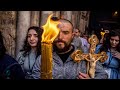 Опубликованы кадры с места схождения Благодатного огня в Иерусалиме
