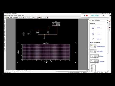 Simple damped sine wave |Circuit wizard