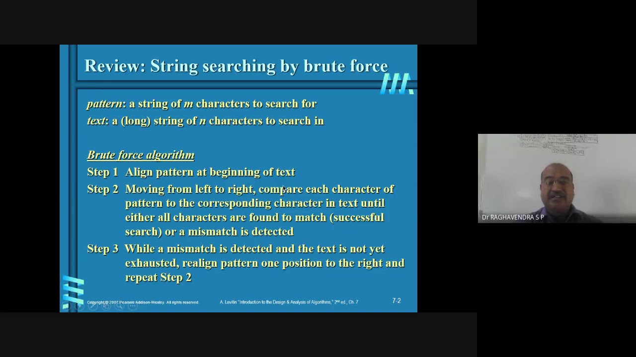 Class37: Time and Space Trade off: Input Enhancement using Horospool ...