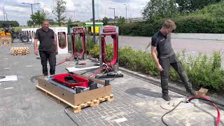 Installing 12 Tesla V3 Supercharger