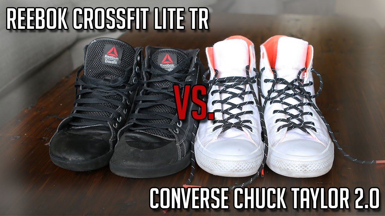 tre podning realistisk Crossfit Lite TR vs Chuck Taylor 2.0 Lifting Shoes - YouTube