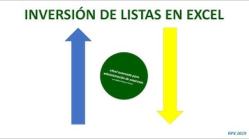 Inversión de listas en Excel mediante fórmulas