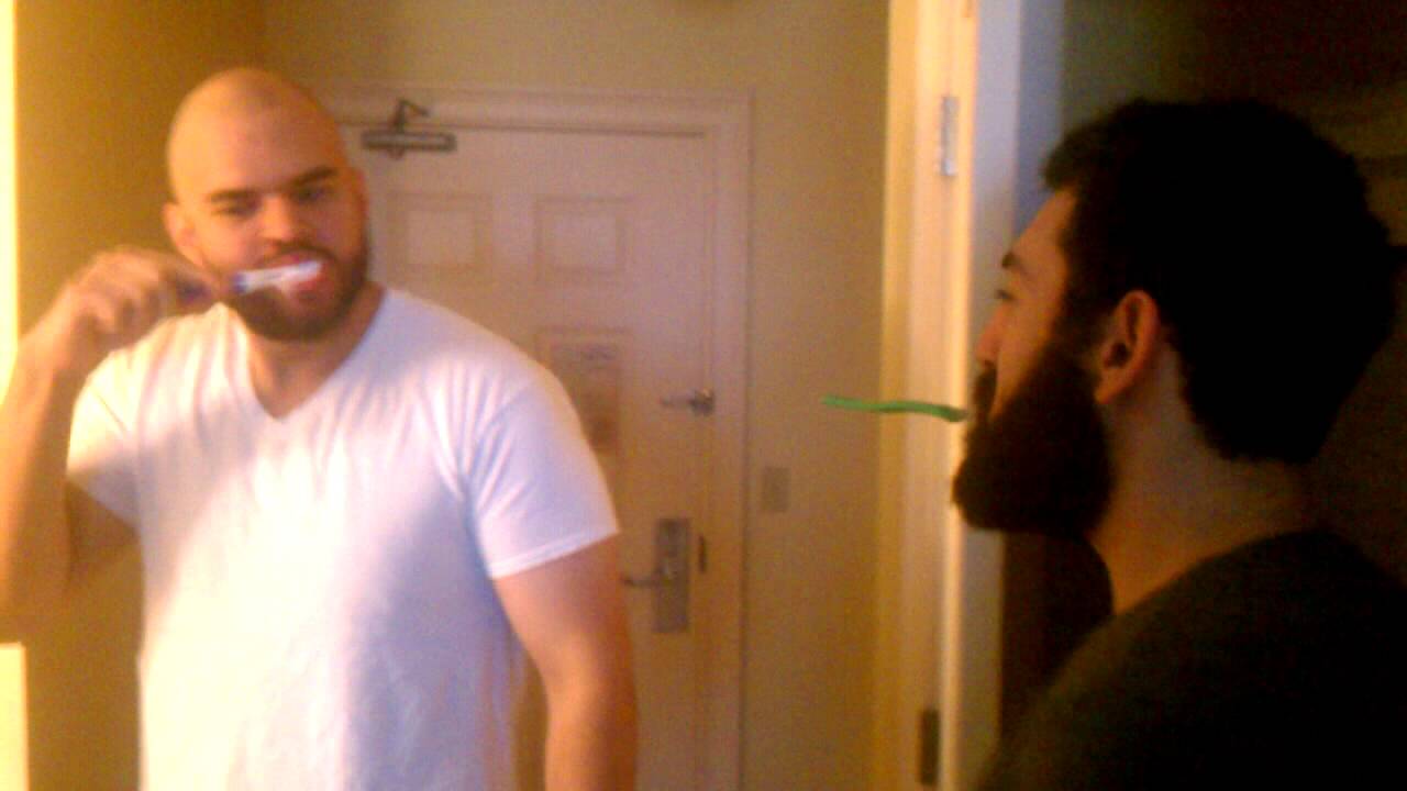 Two Men Brushing Each Others Teeth YouTube