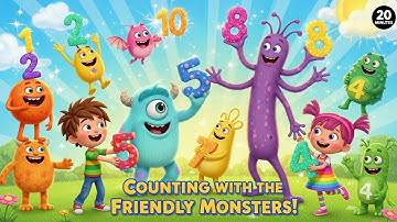 Counting with the Friendly Monsters | Learn Numbers 1–10 for Kids | Animagic Studio