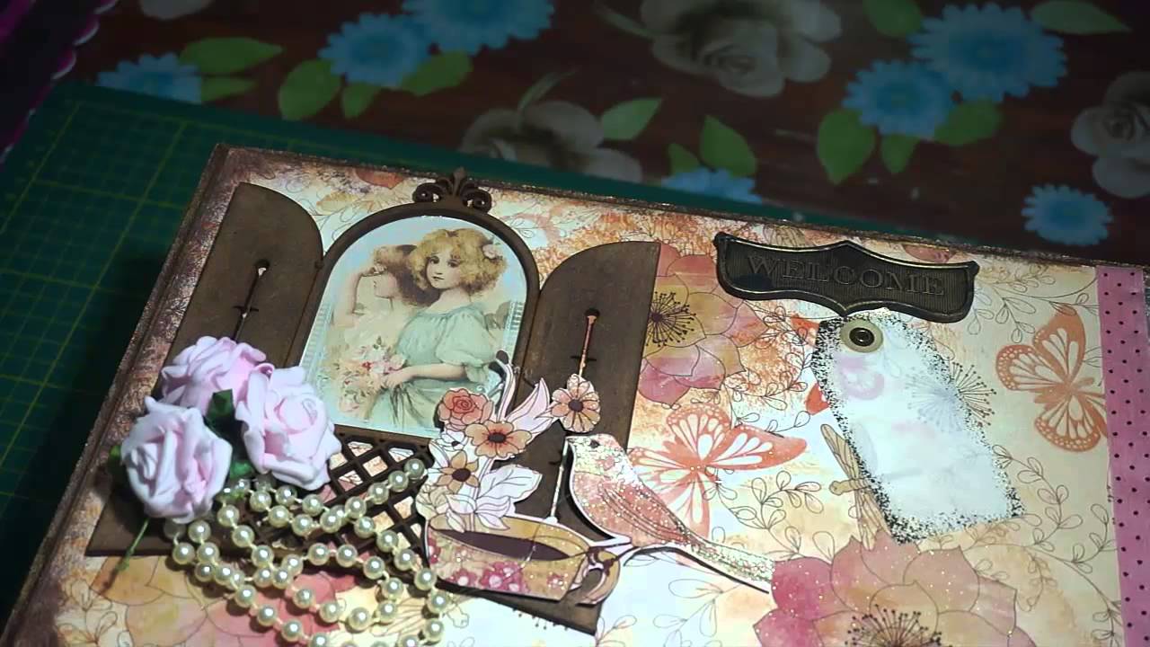 DIY: APRESENTANDO UMA LINDA CAIXA VINTAGE scrapbooking tiendas