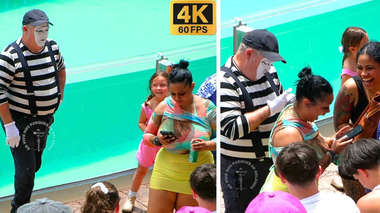 Том-мим, который заставит вас смеяться! Уморительно от начала до конца! 😂🤣 #tomthemime #seaworldmime