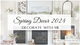 🌷2024 SPRING DECORATE WITH ME🌷 HOW TO STYLE A SPRING MANTEL || COZY SPRING DECOR