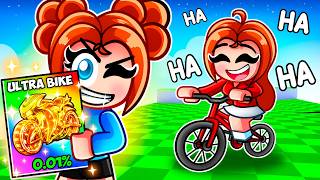 Download Lagu I Pretended to be a NOOB, Then Used a 0.01% ULTRA BIKE Roblox Bike Obby! MP3