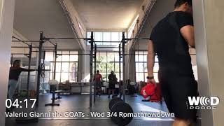 WOD 3/4 - Romathrowdown - THC GOATs - team scaled