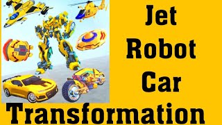 Jet Robot Car Transformation Games-play screenshot 3