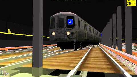 OpenBVE New York City Subway R46 A Train Departing Euclid Avenue (Switch View)