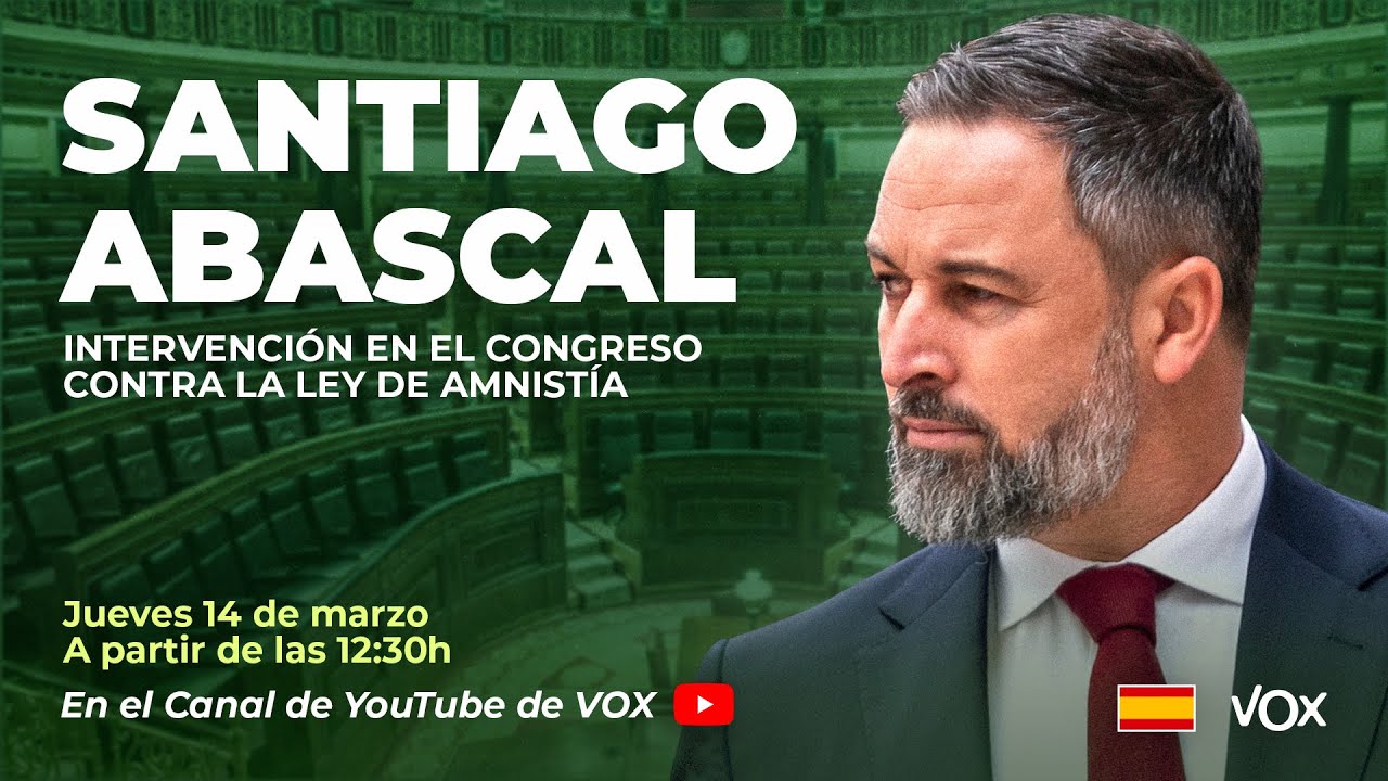 🔴 DIRECTO | Santiago Abascal interviene en el Congreso contra la ley de ...