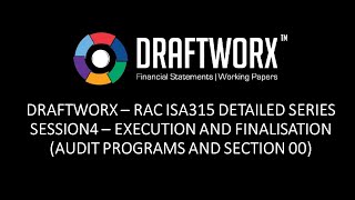 Draftworx RAC - ISA315 Detailed Series -Session 4 -Execution and Finalisation