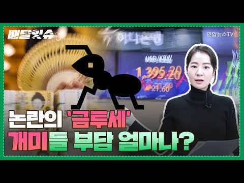 [배달잇슈] 논란의 &#39;금투세&#39;…개미들 부담 얼마나? / 연합뉴스TV (YonhapnewsTV)