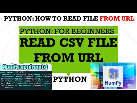 Python: Read CSV file from URL| Python For Beginners| How to Read : Columns and Rows in Python|