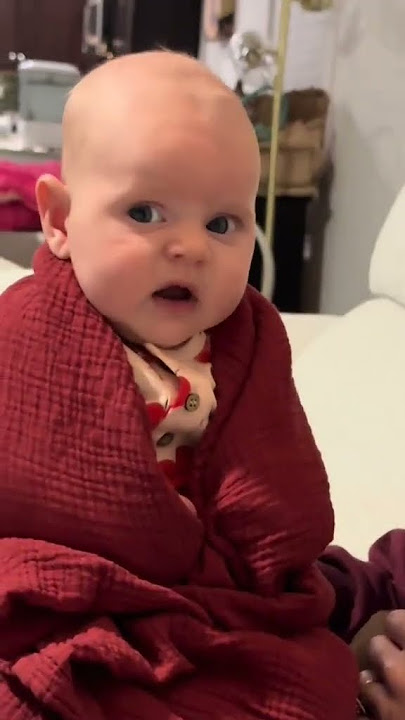 Choose your words wisely around the four month old #babyshorts #babyboy #cutebaby #momlife #fyp