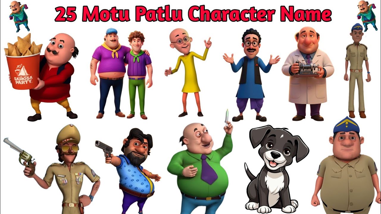 Motu Patlu Cartoon Characters Names In English & Hindi With Fun Facts | Fun Learning For Children