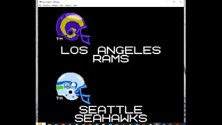 Tecmo Super Bowl Regular Season Week 17 Com Season Rams vs Seahawks And Scores And Standings