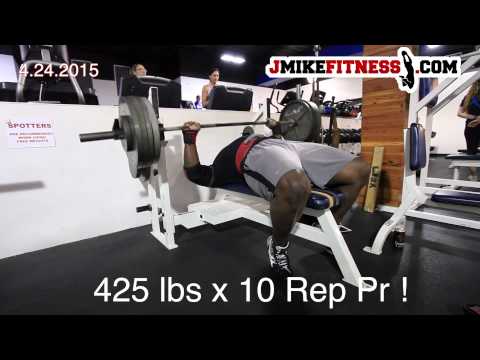 BENCH PRESS: 425 LBS x 10 REPS PR !