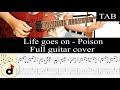 LIFE GOES ON - Poison (C.C. DeVille): FULL guitar cover + TAB