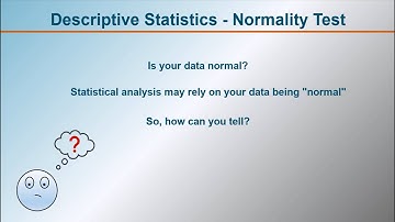 32. QI Macros Descriptive Statistics   Normality Test