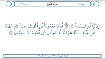 سورة البقرة / الآية 80 / محمود الخليل الحصري