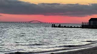 South shore of Long Island sunset! Robert Moses Bridge.