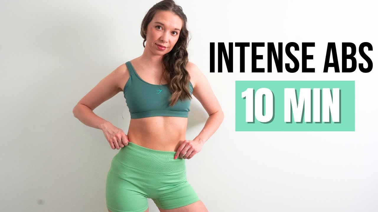10 MIN INTENSE ABS WORKOUT for a Flat Stomach | No Equipment & No Rest ...