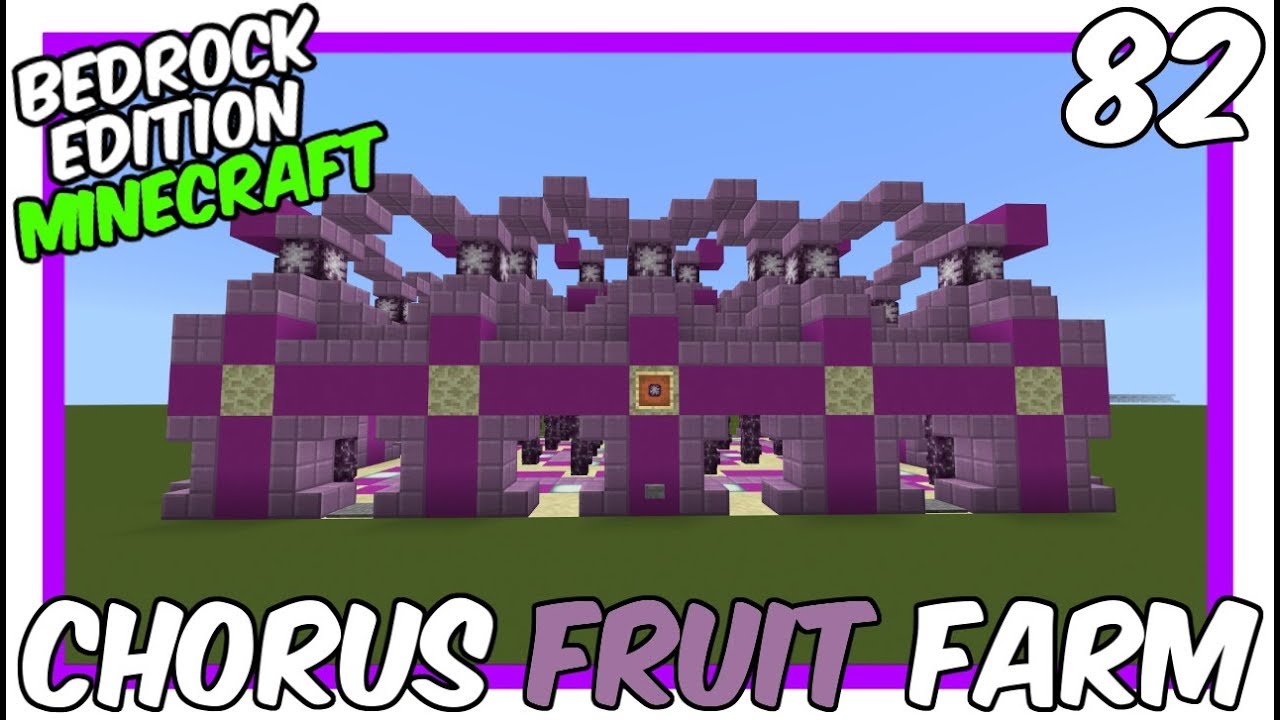 How To Build A Chorus Fruit Flower Farm Minecraft Bedrock Edition Youtube