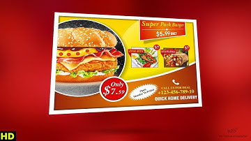 coreldraw tutorial (burger flyer design) in Urdu / Hindi - 2018