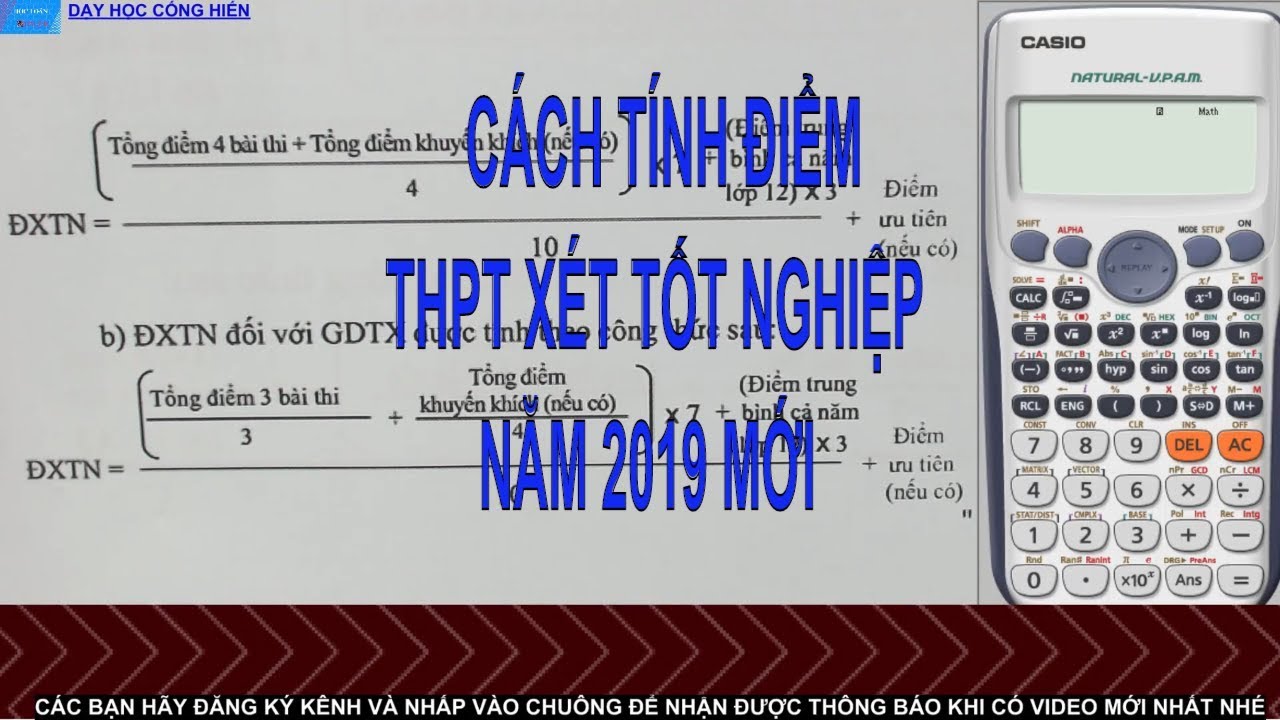 Cach Tinh Ä'iá»m Xet Tá»'t Nghiá»p Thpt 2019 Youtube