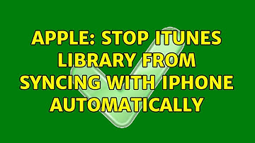 Apple: Stop itunes library from syncing with iphone automatically
