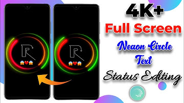4K+ Full Screen Trending Neon circle name Arrow Draw alight motion🔥Hindi |status editing| Vinit sah