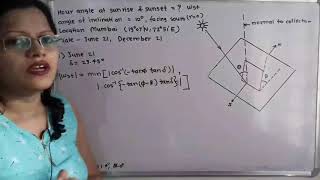 Problem  on Hour angle/ Renewable energy engineering