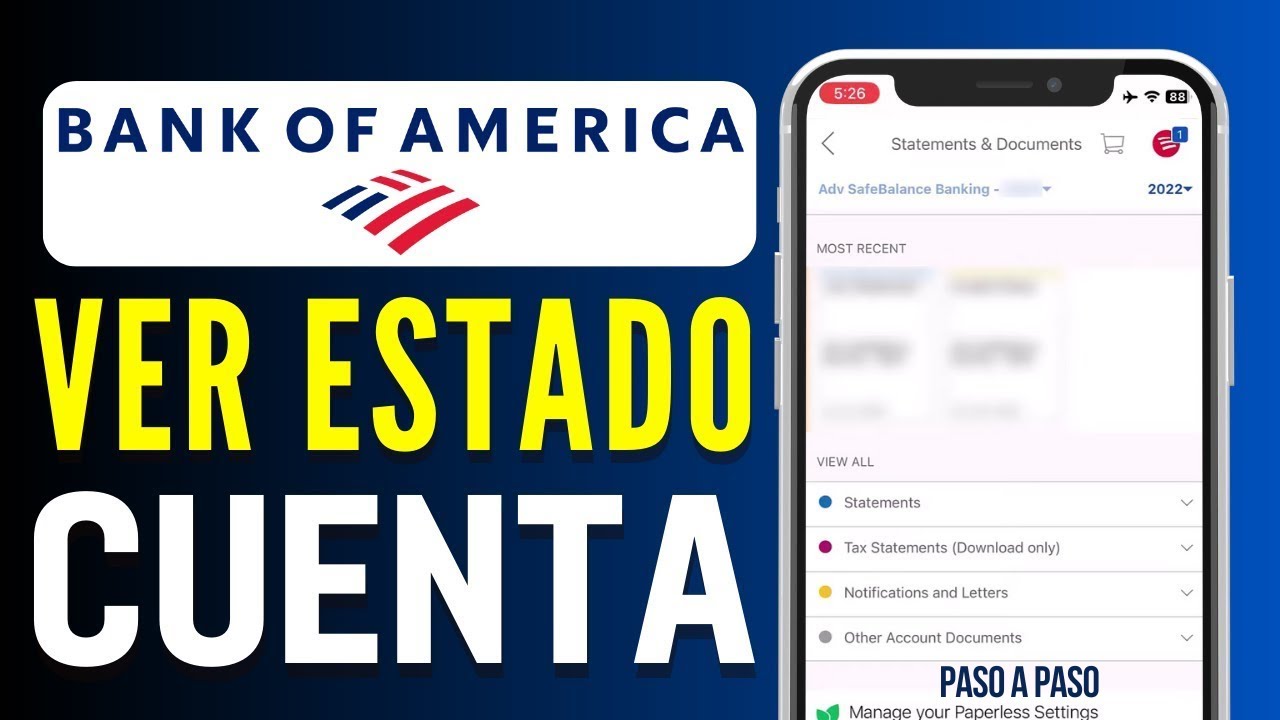 Ver tu estado de cuenta en Bank of America paso a paso