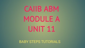 SHORT NOTES VIDEO ON CAIIB ABM MODULE A UNIT 11 | CAIIB | ABM | ADVANCE BANKING MANAGEMENT